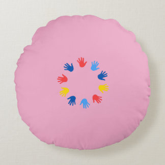 Round Almofada (40.64cm) Hands Cushion
