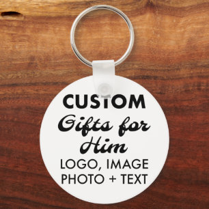 Round Aluminium Keychain Custom Gifts for Him