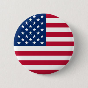 Round American Flag - Perfect for Button