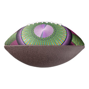 Round And Colourful Modern Decorative Fractal Art Football