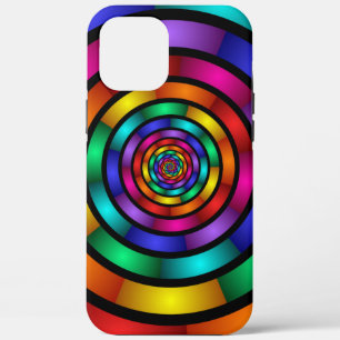 Round and Psychedelic Colourful Modern Fractal Art iPhone 12 Pro Max Case