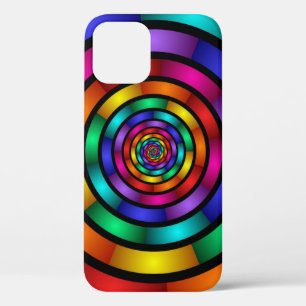 Round and Psychedelic Colourful Modern Fractal Art iPhone 12 Pro Case