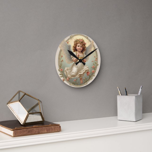 Round Angel Pillow Clock (Office)