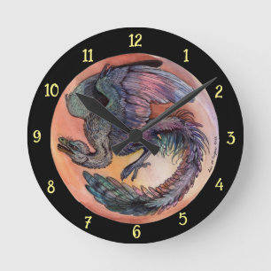 Round Archaeopteryx Clock