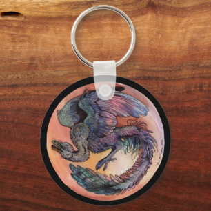 Round Archaeopteryx Key Ring