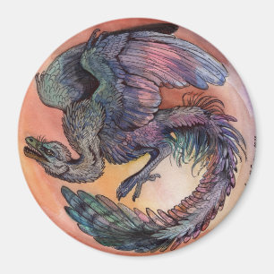 Round Archaeopteryx  Magnet