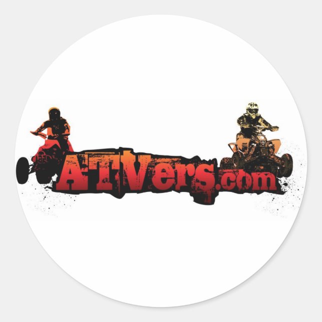 Round ATVers.com Stickers (Front)