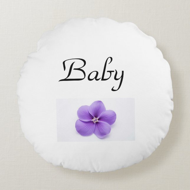 Round Baby Nursery Pillow (Front)