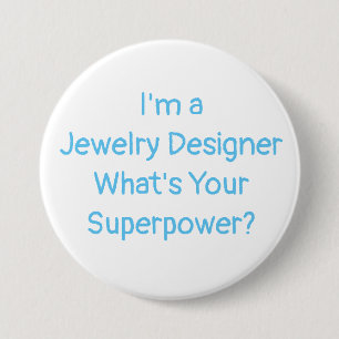 Round Badge, Large, 7.6 cm (3") Jewelry Designer 7.5 Cm Round Badge