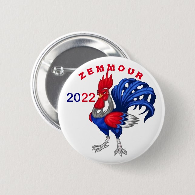 Round Badge, Zemmour 2022 6 Cm Round Badge (Front & Back)