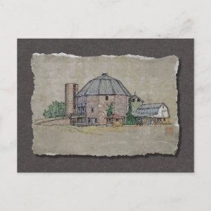 Round Barn Postcard