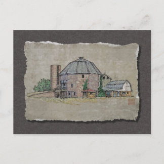 Round Barn Postcard