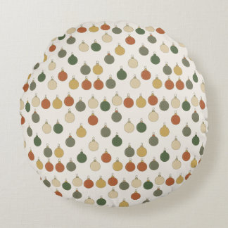 Round Baubles Pattern Round Cushion