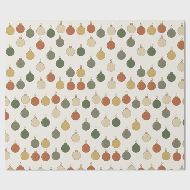Round Baubles Pattern			 Wrapping Paper (Flat)