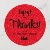 ROUND Birthday Dinner Plate Thank You