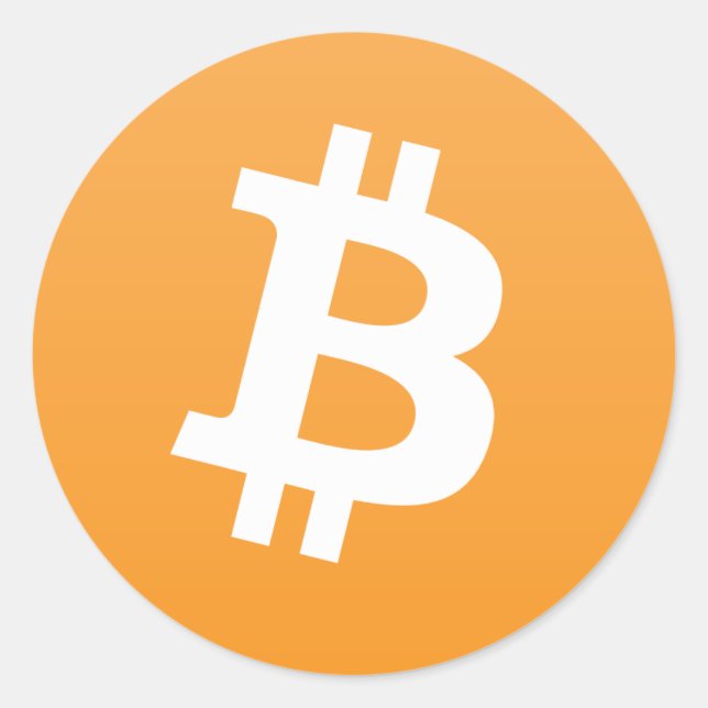 Round Bitcoin Logo/Sticker Classic Round Sticker (Front)