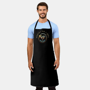 Round Black & Gold Martini Logo Bar & Grill Apron