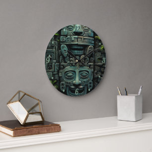 Round Black Wooden Frame Clock