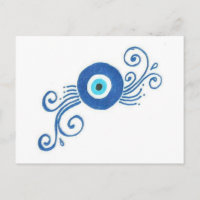 round blue evil eye