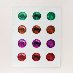 Round Brilliant Colour Gemstones Puzzle