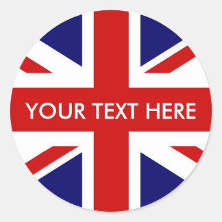 Round British Union Jack stickers | envelope seals