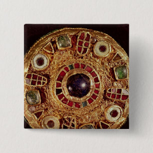 Round brooch 15 cm square badge