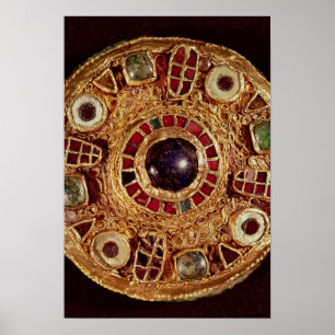 Round brooch poster