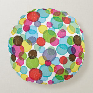 Round bubbles kids pattern 2 cushion