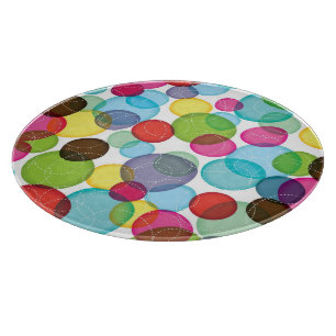 Round bubbles kids pattern 2 cutting board