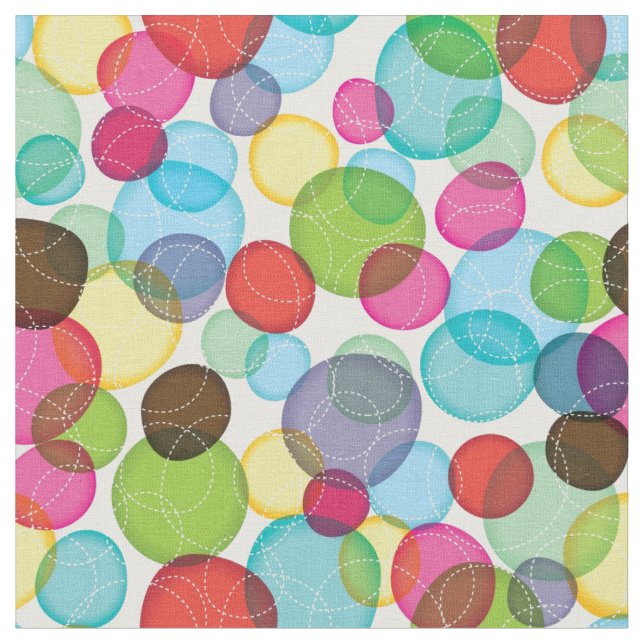 Round bubbles kids pattern 2 fabric (Close Up)