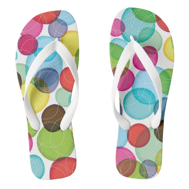 Round bubbles kids pattern 2 jandals (Footbed)