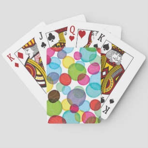 Round bubbles kids pattern 2 playing cards