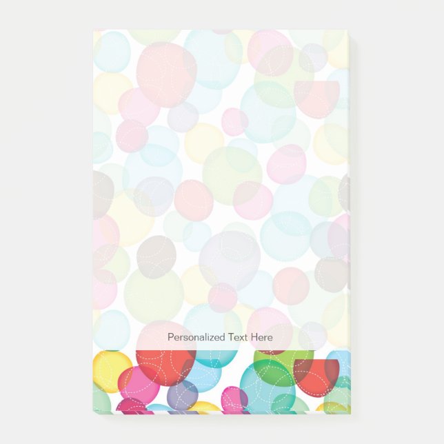 Round bubbles kids pattern 2 post-it notes (Front)
