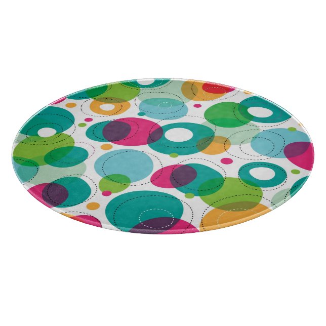 Round bubbles kids pattern cutting board (Corner)