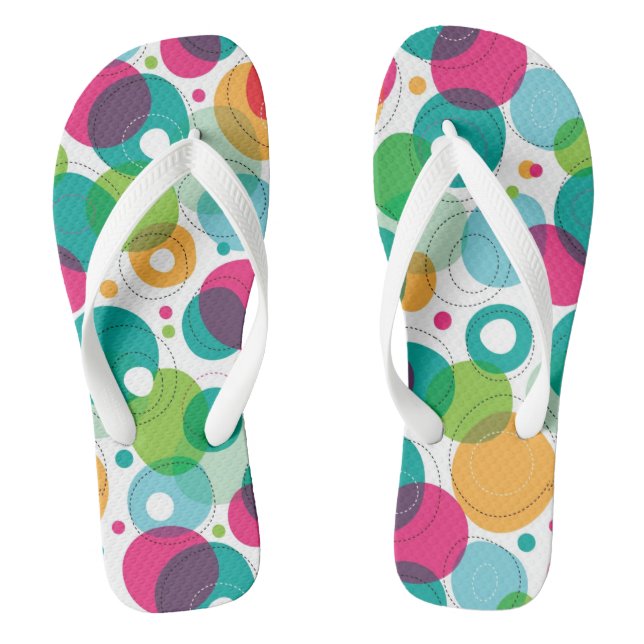 Round bubbles kids pattern jandals (Footbed)
