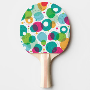 Round bubbles kids pattern ping pong paddle
