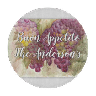 Round Buon Appetito Grape Cluster Cutting Board