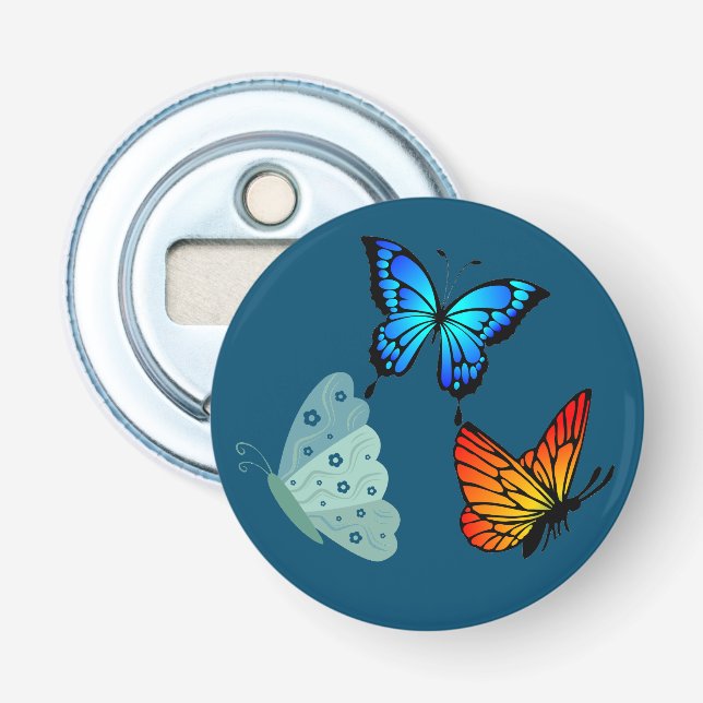 round butterfly bottles bottle opener (Front)