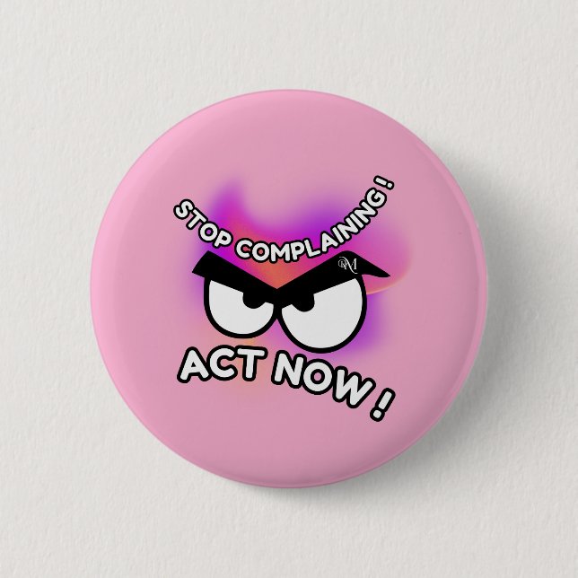 Round Button : Act Now (pink) (Front)