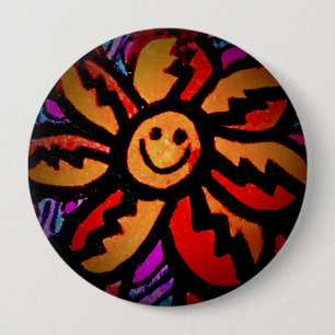 Round Button, Huge, 4 Inch 10 Cm Round Badge