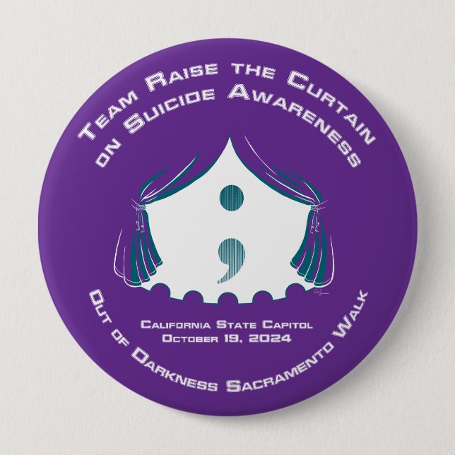 Round Button, Huge, 4 Inch 10 Cm Round Badge (Front)