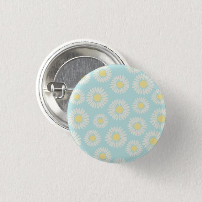 Round Button Pin Spring Florals (Front & Back)