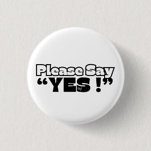Round Button : Please Yes (white)