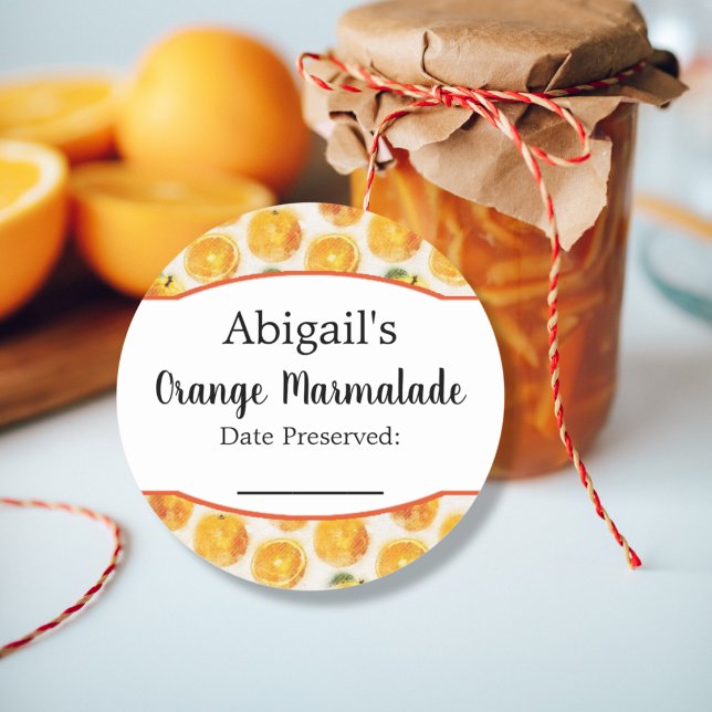 Round Canning Sticker Orange Fruit (Creator Uploaded)