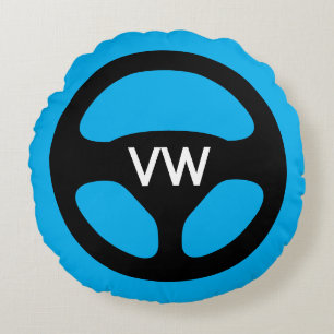 Round car steering wheel custom monogrammed round cushion