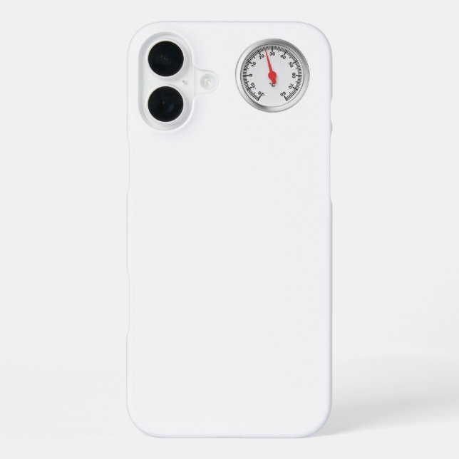 Round Celsius thermometer iPhone Case (Back)