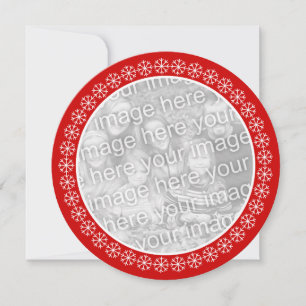 Round Christmas party invitations Add your photo