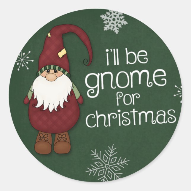 Round Christmas Sticker (Front)