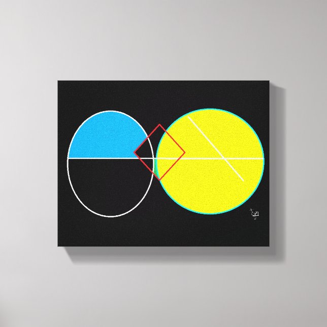 Round circle canvas print (Front)