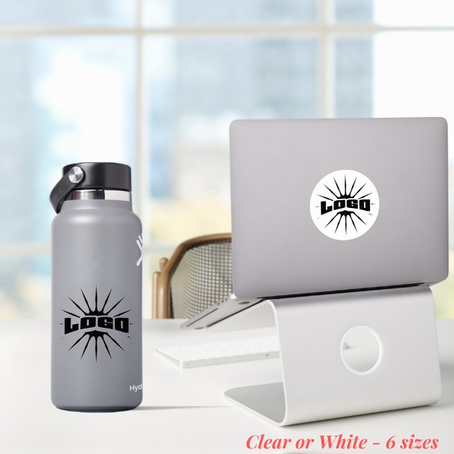 Round clear vinyl Business logo Brand Water Bottle (Creator Uploaded)